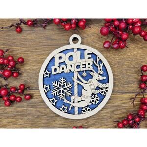 Reindeer POLE Dancer Funny Christmas Ornaments Naughty Nice Gifts